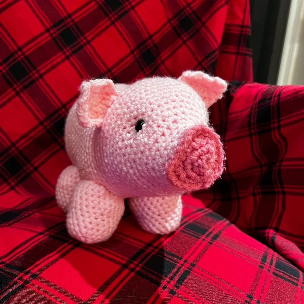 Hand Crocheted Charlotte the Piggy Stuffed Animal!